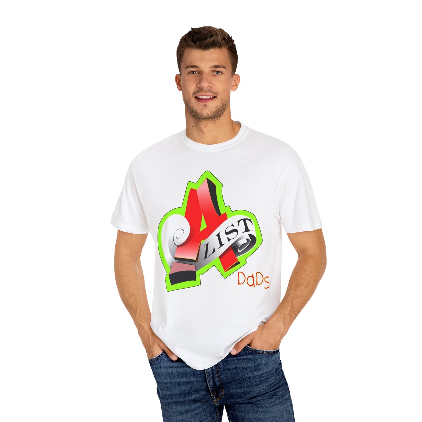 A-List Dads Garment-Dyed Unisex T-Shirt - Perfect for Father's Day & Everyday Casual Wear